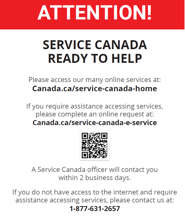 Service Canada assistance to evacuees